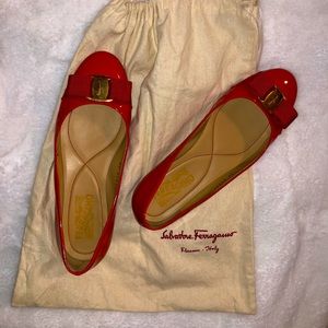 Salvatore Ferragamo Red Varuna Flats 7